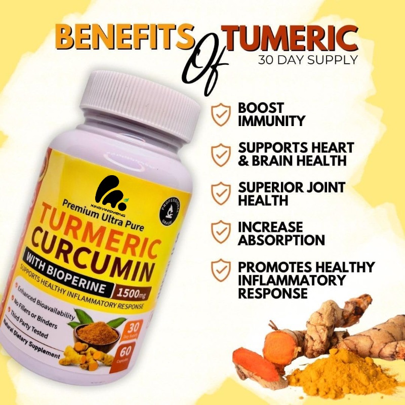 Turmeric Curcumin Capsule - Zerdeçal Kurkumin ve Bioperine Zencefil Takviyesi