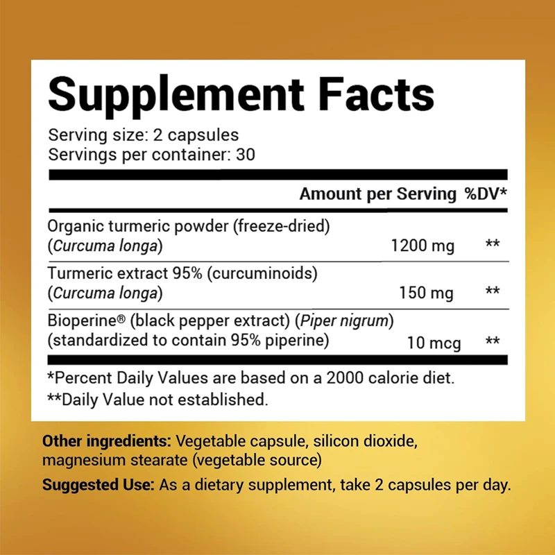 Siyah Biberli Zerdeçal Takviye - Turmeric Curcumin Capsule incelemesi ve fiyatı